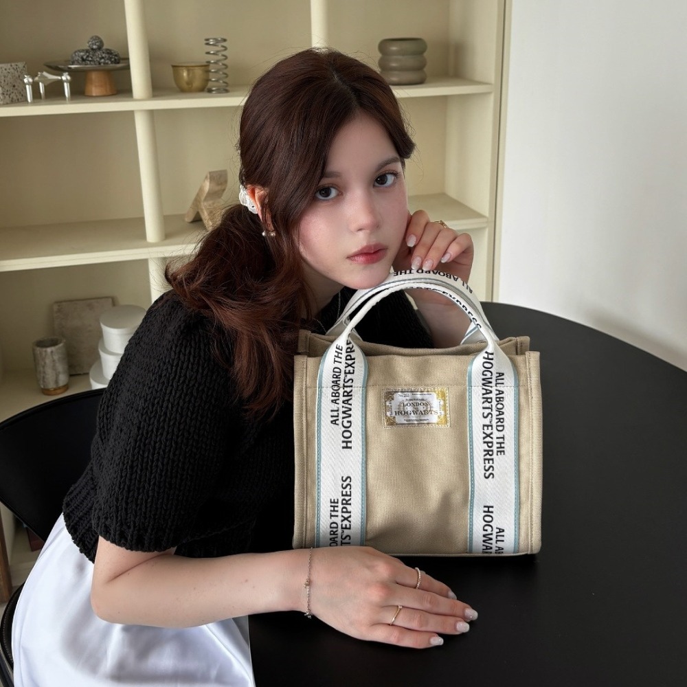 Harry Potter × my twilight 霍格華茲特快車迷你帆布托特包｜手提/側背/斜背包 哈利波特周邊-細節圖4
