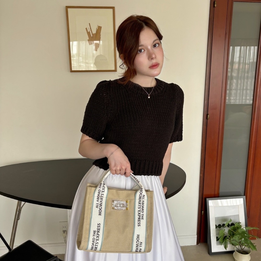 Harry Potter × my twilight 霍格華茲特快車迷你帆布托特包｜手提/側背/斜背包 哈利波特周邊-細節圖6