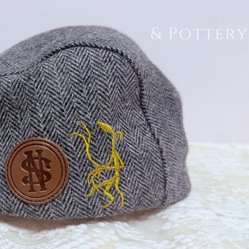🇯🇵日本 USJ大阪環球影城 紐特縮寫木精刺繡英式鴨舌帽 報童帽 扁帽 Harry Potter 哈利波特-細節圖6