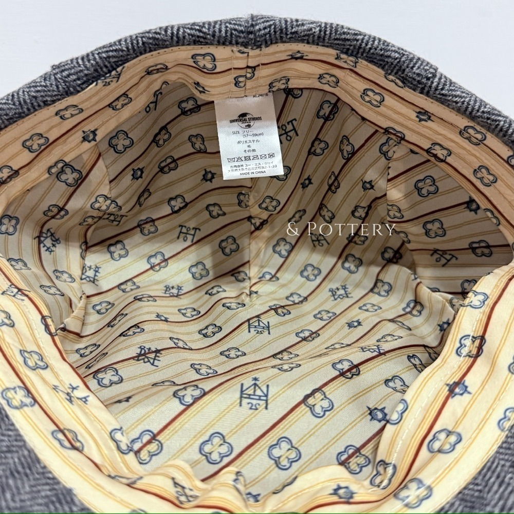 🇯🇵日本 USJ大阪環球影城 紐特縮寫木精刺繡英式鴨舌帽 報童帽 扁帽 Harry Potter 哈利波特-細節圖8