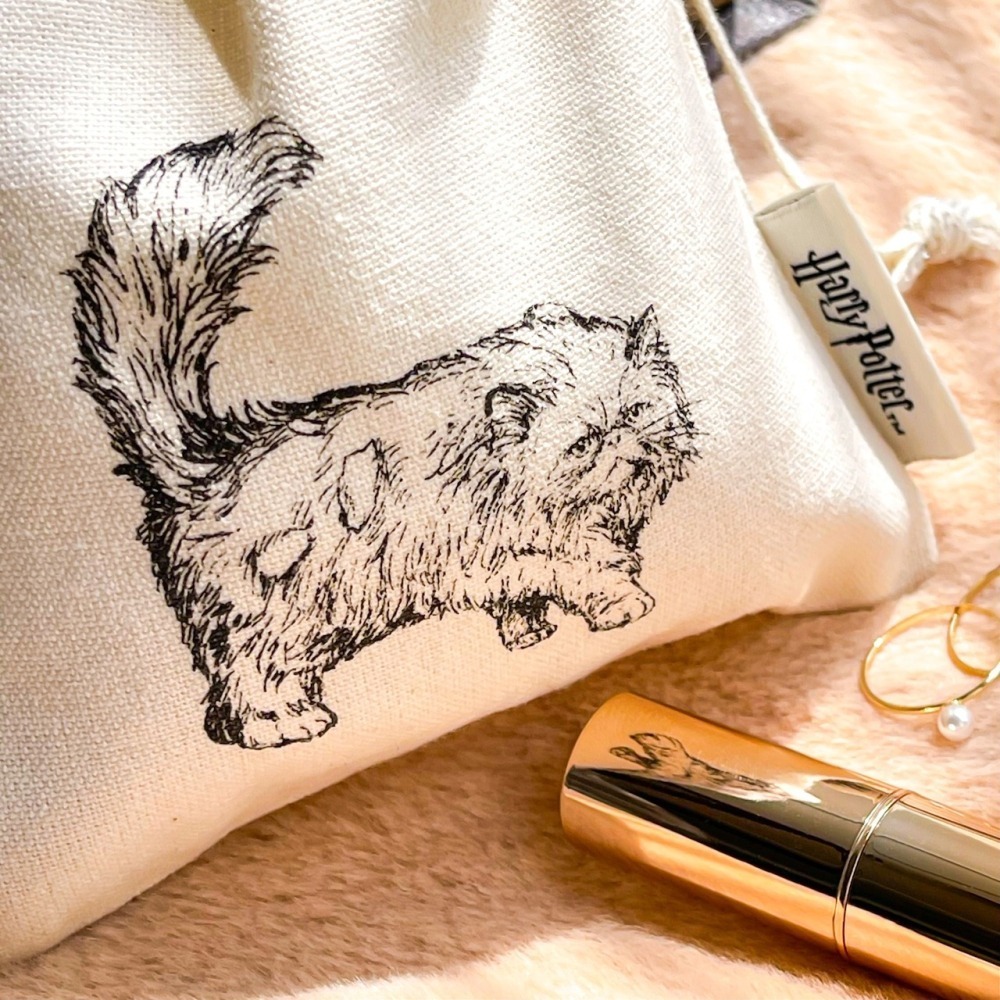 Harry Potter × Flapper 哈利波特手繪風棉質束口袋 抽繩包 收納袋 怪獸與牠們的產地 玻璃獸 貓頭鷹-細節圖6