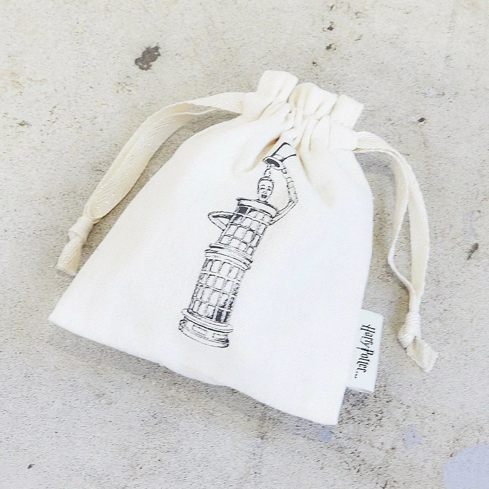 Harry Potter × Flapper 哈利波特手繪風棉質束口袋 抽繩包 收納袋 怪獸與牠們的產地 玻璃獸 貓頭鷹-規格圖11