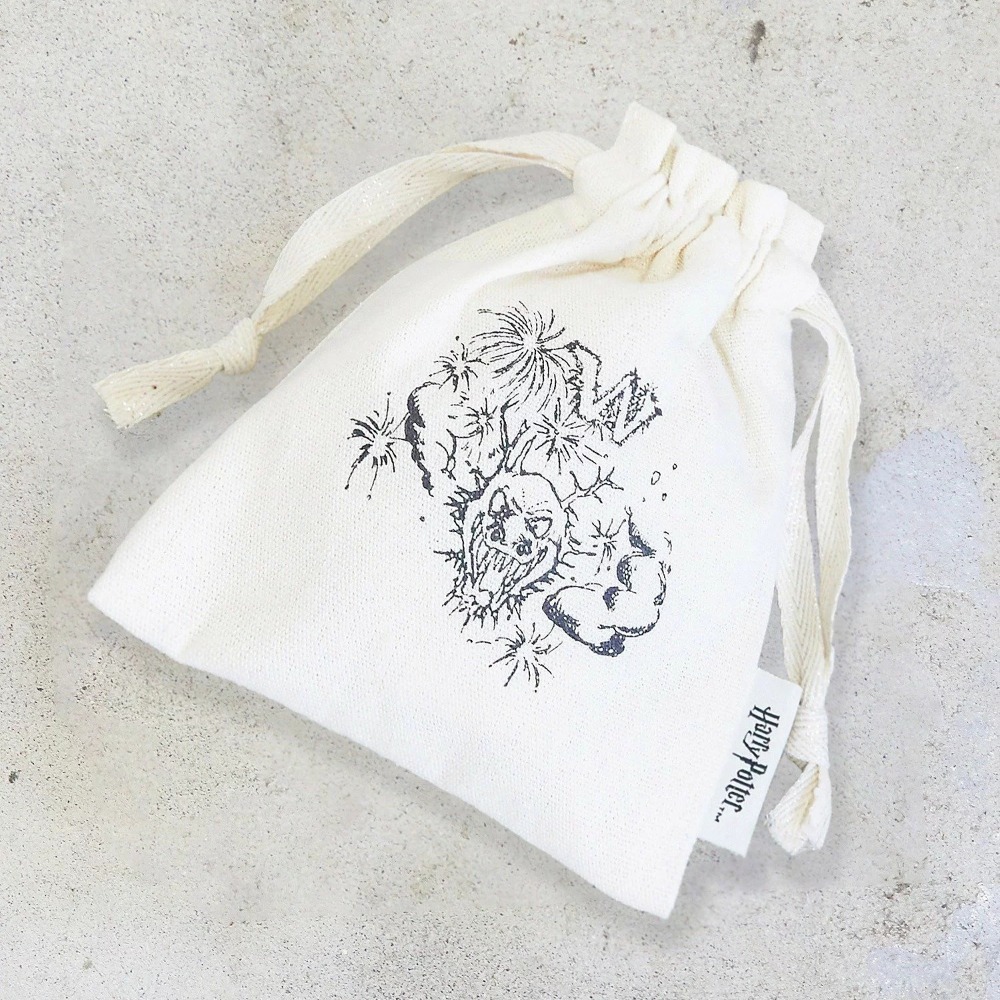 Harry Potter × Flapper 哈利波特手繪風棉質束口袋 抽繩包 收納袋 怪獸與牠們的產地 玻璃獸 貓頭鷹-規格圖11