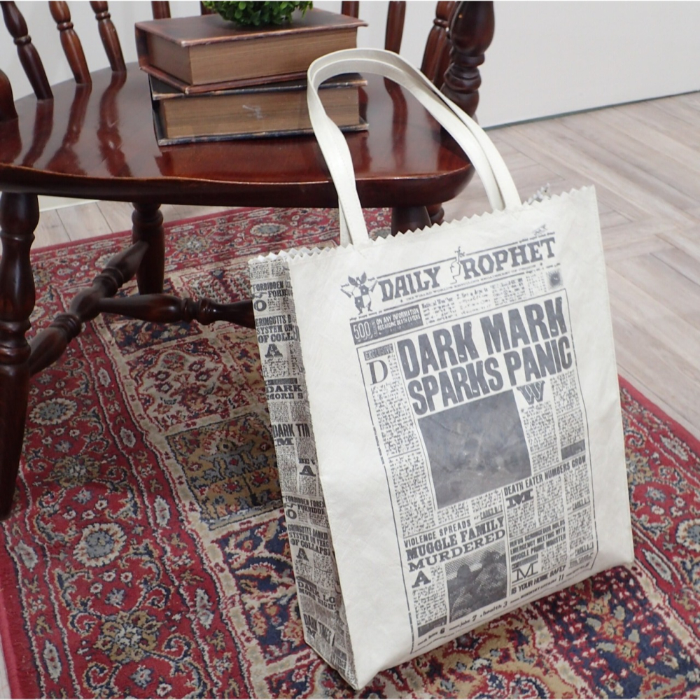 Harry Potter × Flapper 哈利波特聯名HDPE托特包-劫盜地圖、預言家日報｜手提/單肩包 購物袋-細節圖2
