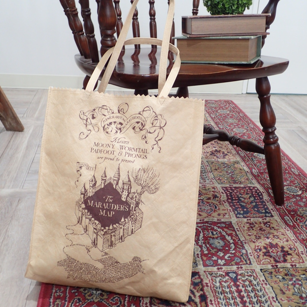 Harry Potter × Flapper 哈利波特聯名HDPE托特包-劫盜地圖、預言家日報｜手提/單肩包 購物袋-細節圖3