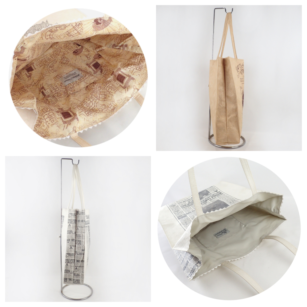 Harry Potter × Flapper 哈利波特聯名HDPE托特包-劫盜地圖、預言家日報｜手提/單肩包 購物袋-細節圖5