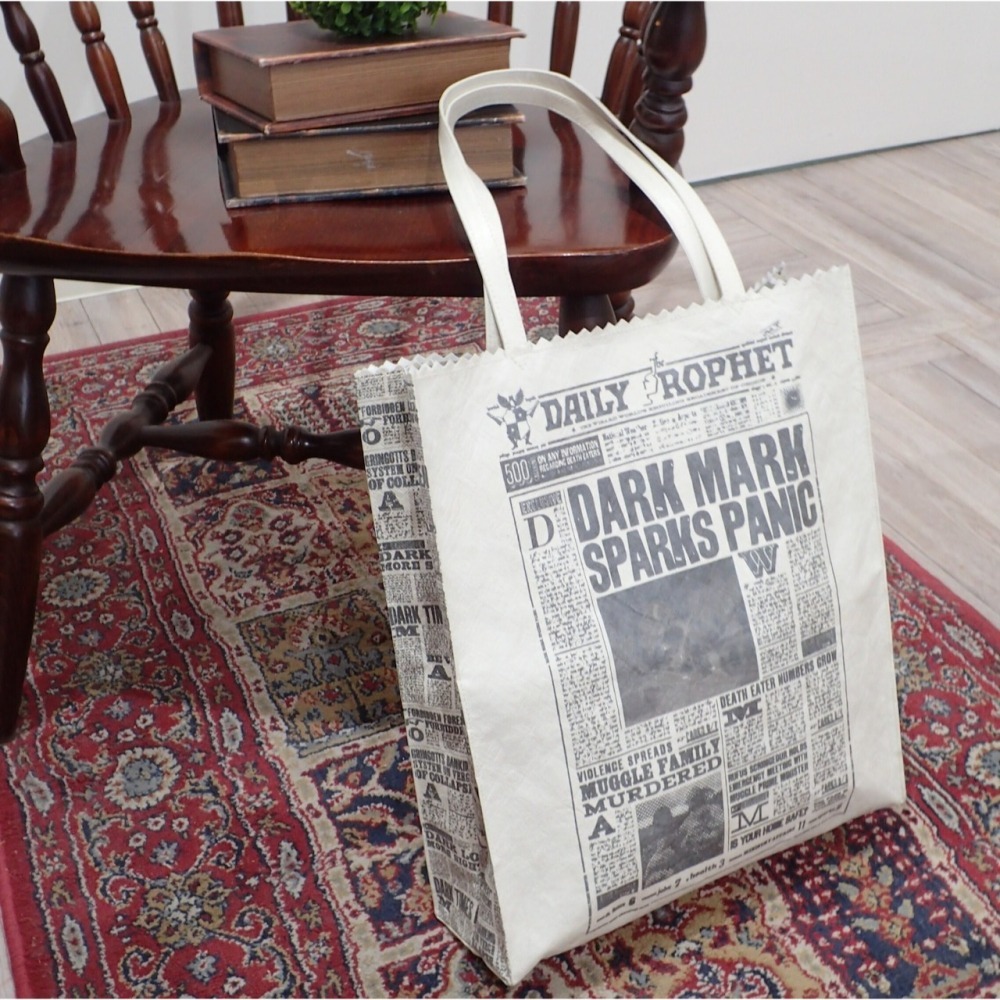 Harry Potter × Flapper 哈利波特聯名HDPE托特包-劫盜地圖、預言家日報｜手提/單肩包 購物袋-細節圖2