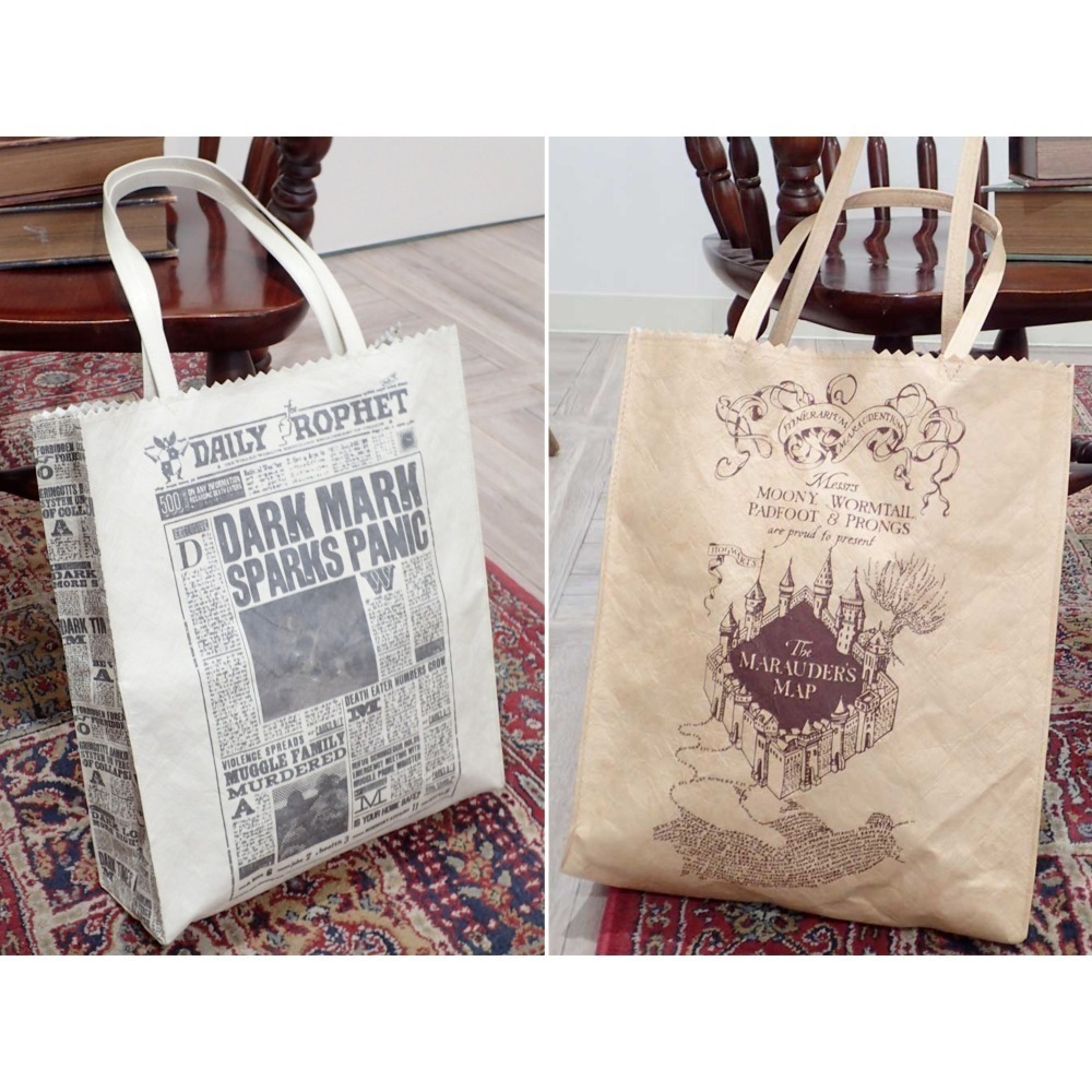 Harry Potter × Flapper 哈利波特聯名HDPE托特包-預言家日報｜手提/單肩包 購物袋 劫盜地圖-細節圖5