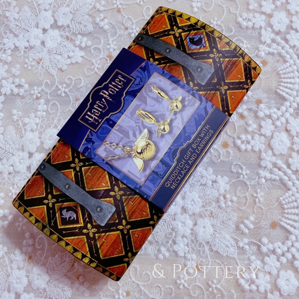 🇬🇧英國 哈利波特 魁地奇金探子項鍊+耳環收藏禮盒 Harry Potter-細節圖7