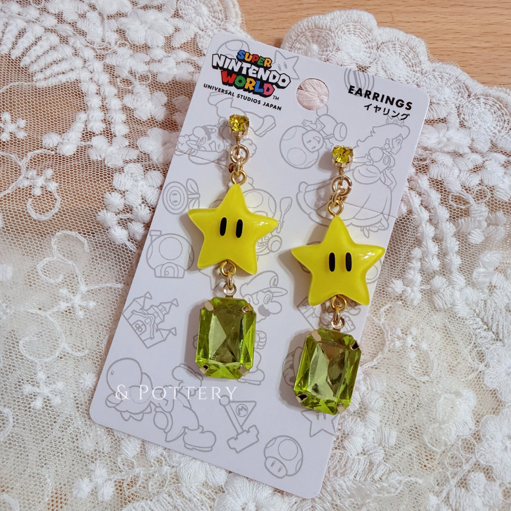 🇯🇵日本 USJ大阪環球影城 超級瑪利歐夾式耳環-無敵星星、問號磚塊、嘿呵、庫巴 & 庫巴二世 超級任天堂世界-細節圖5