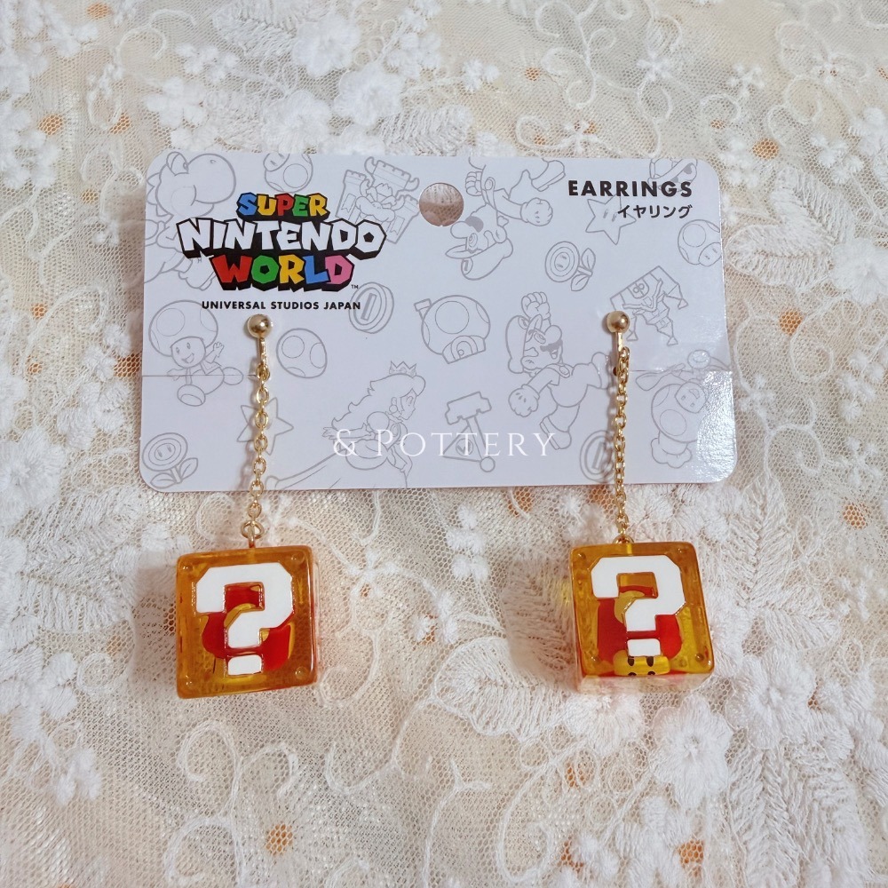 🇯🇵日本 USJ大阪環球影城 超級瑪利歐夾式耳環-無敵星星、問號磚塊、嘿呵、庫巴 & 庫巴二世 超級任天堂世界-細節圖6