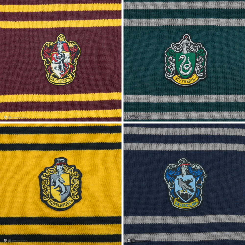 Harry Potter × Cinereplica 學院徽章針織流蘇圍巾 9¾月台商店 哈利波特周邊 霍格華茲-細節圖4