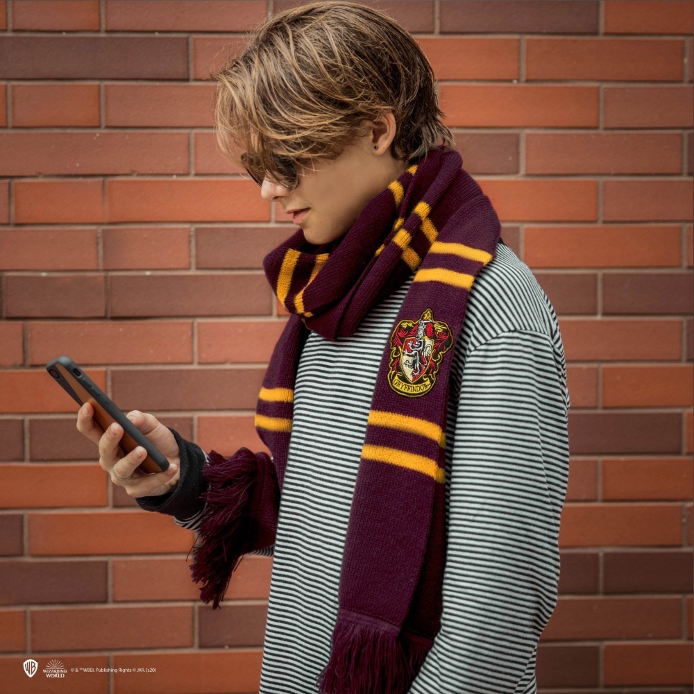 Harry Potter × Cinereplica 學院徽章針織流蘇圍巾 哈利波特周邊 霍格華茲-規格圖9