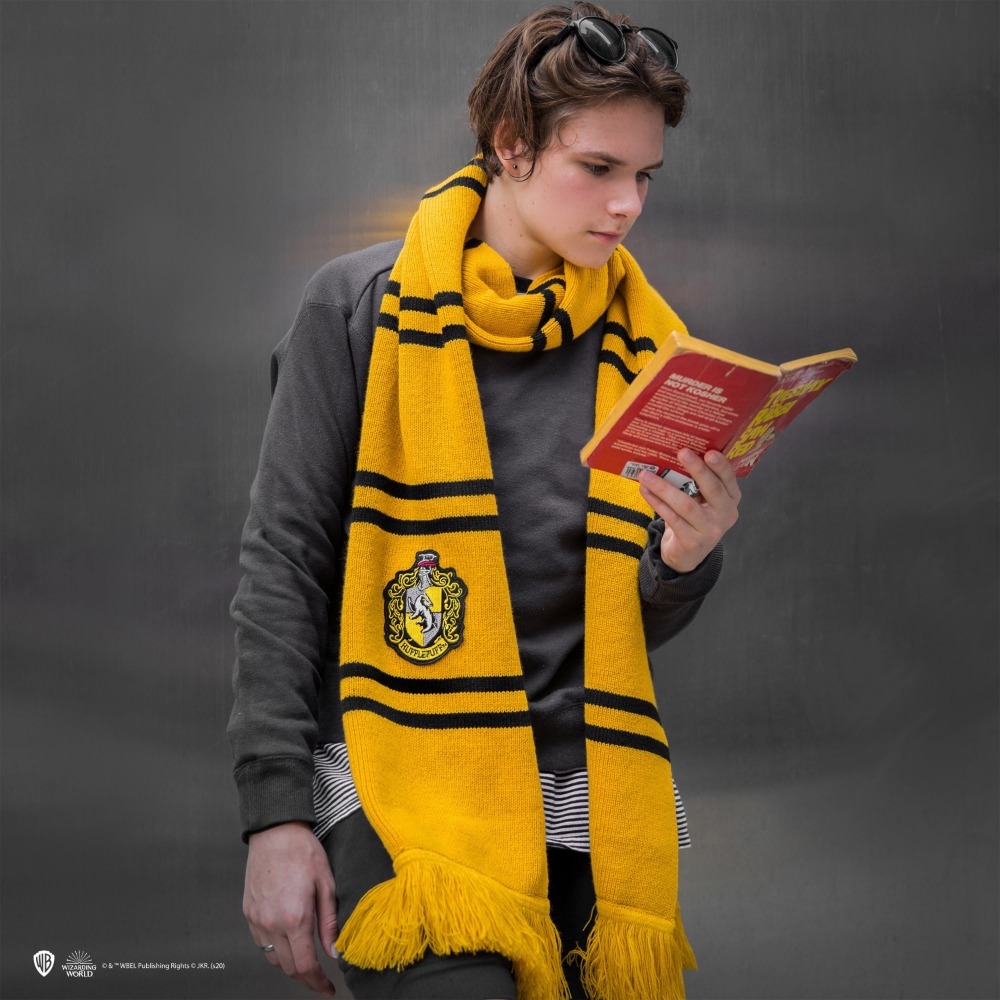 Harry Potter × Cinereplica 學院徽章針織流蘇圍巾 9¾月台商店 哈利波特周邊 霍格華茲-規格圖9