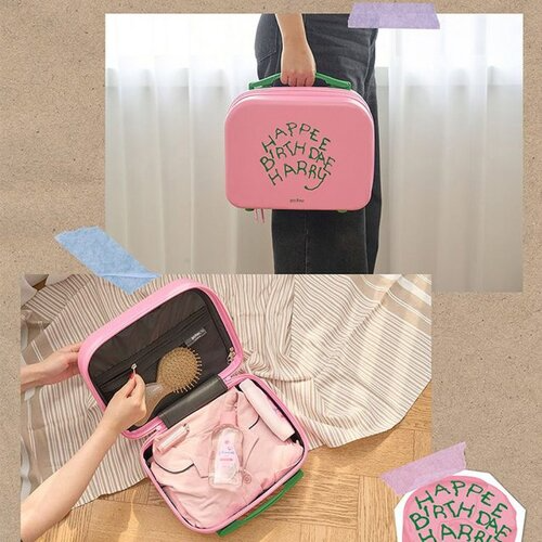 Harry Potter × Klimday 哈利的生日蛋糕迷你手提行李箱 野餐籃 盥洗包 收納包 哈利波特聯名周邊-細節圖5