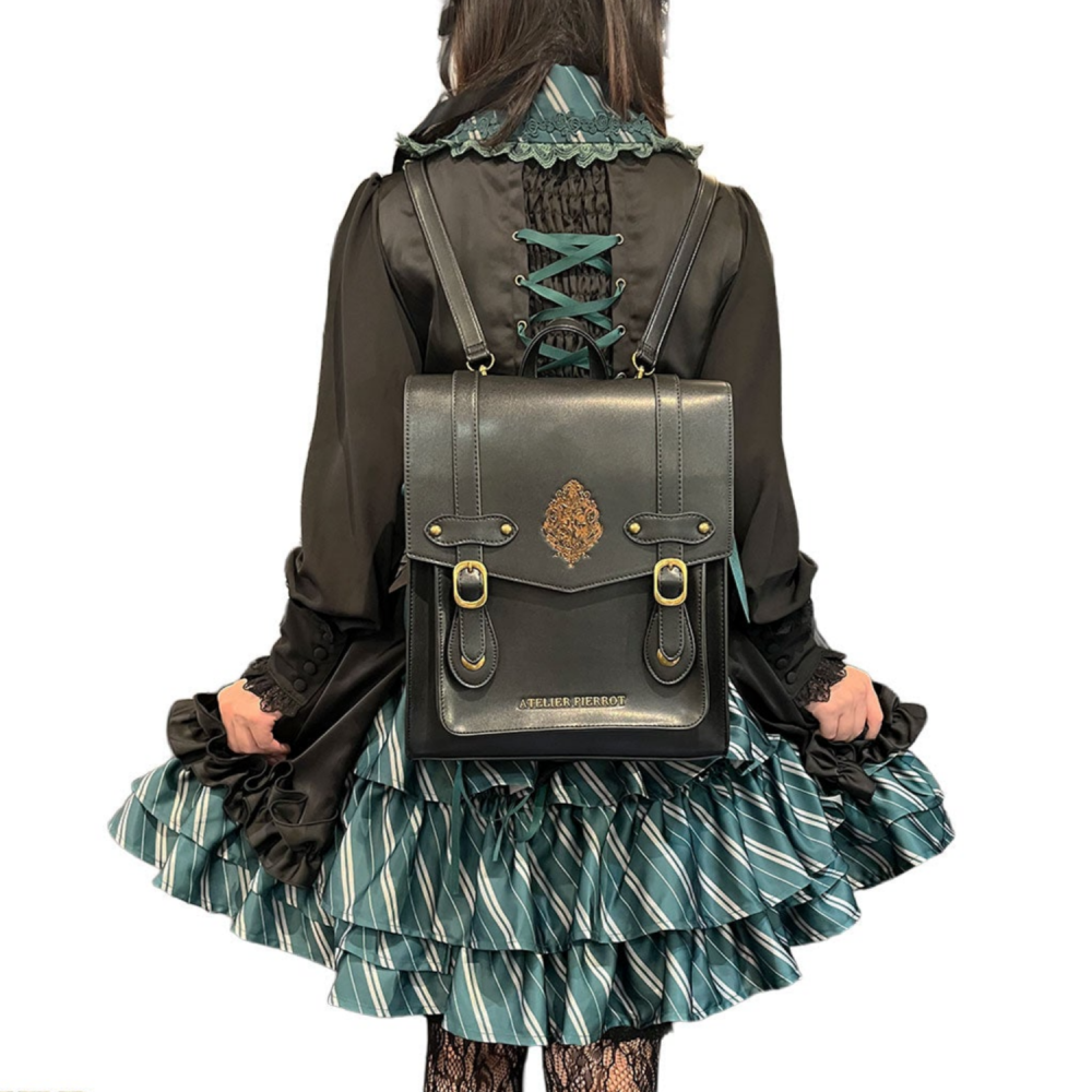 Harry Potter × ATELIER PIERROT 霍格華茲校徽緞帶劍橋後背包｜側背/斜背/劍橋包 哈利波特-細節圖6