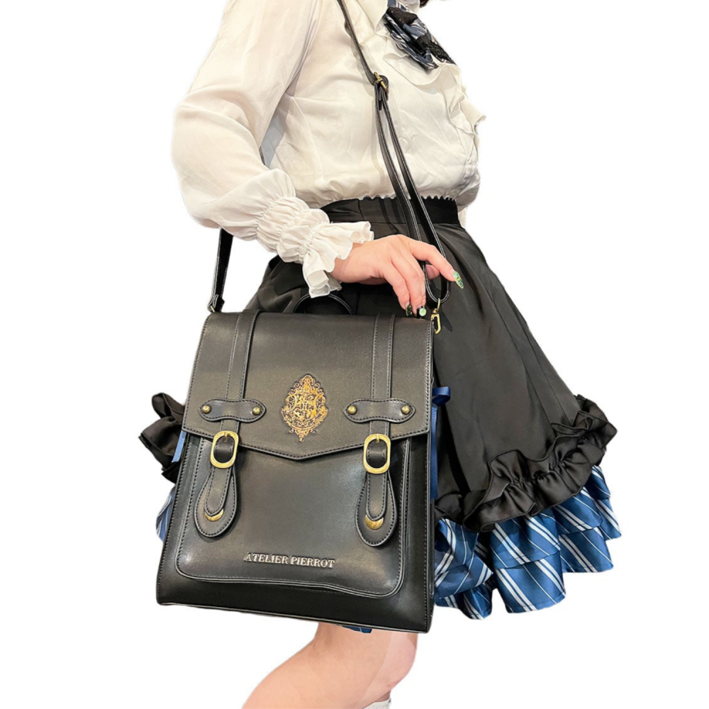 Harry Potter × ATELIER PIERROT 霍格華茲校徽緞帶劍橋後背包｜側背/斜背/劍橋包 哈利波特-細節圖8