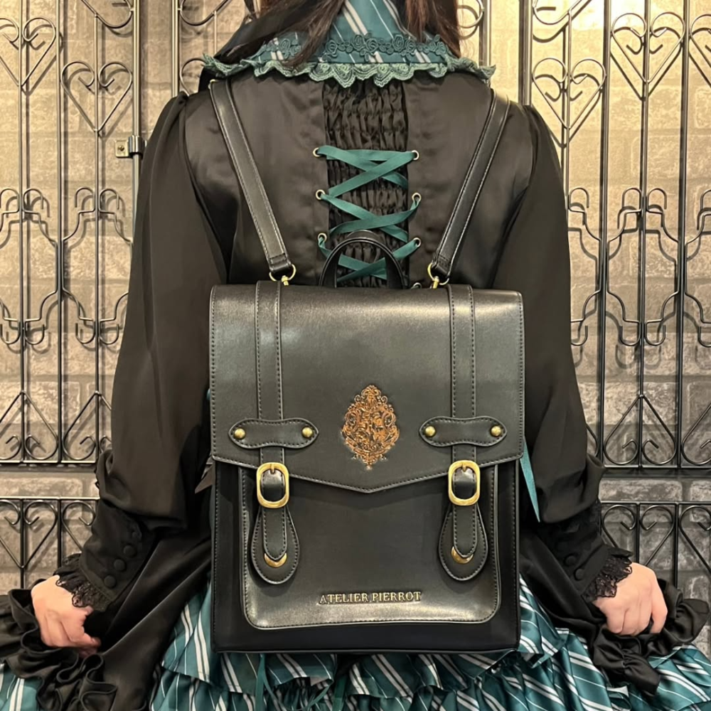 Harry Potter × ATELIER PIERROT 霍格華茲校徽緞帶劍橋後背包｜側背/斜背/劍橋包 哈利波特-細節圖3
