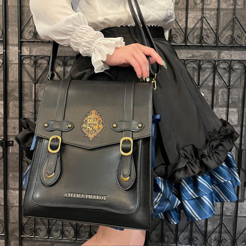 Harry Potter × ATELIER PIERROT 霍格華茲校徽緞帶劍橋後背包｜側背/斜背/劍橋包 哈利波特-細節圖4