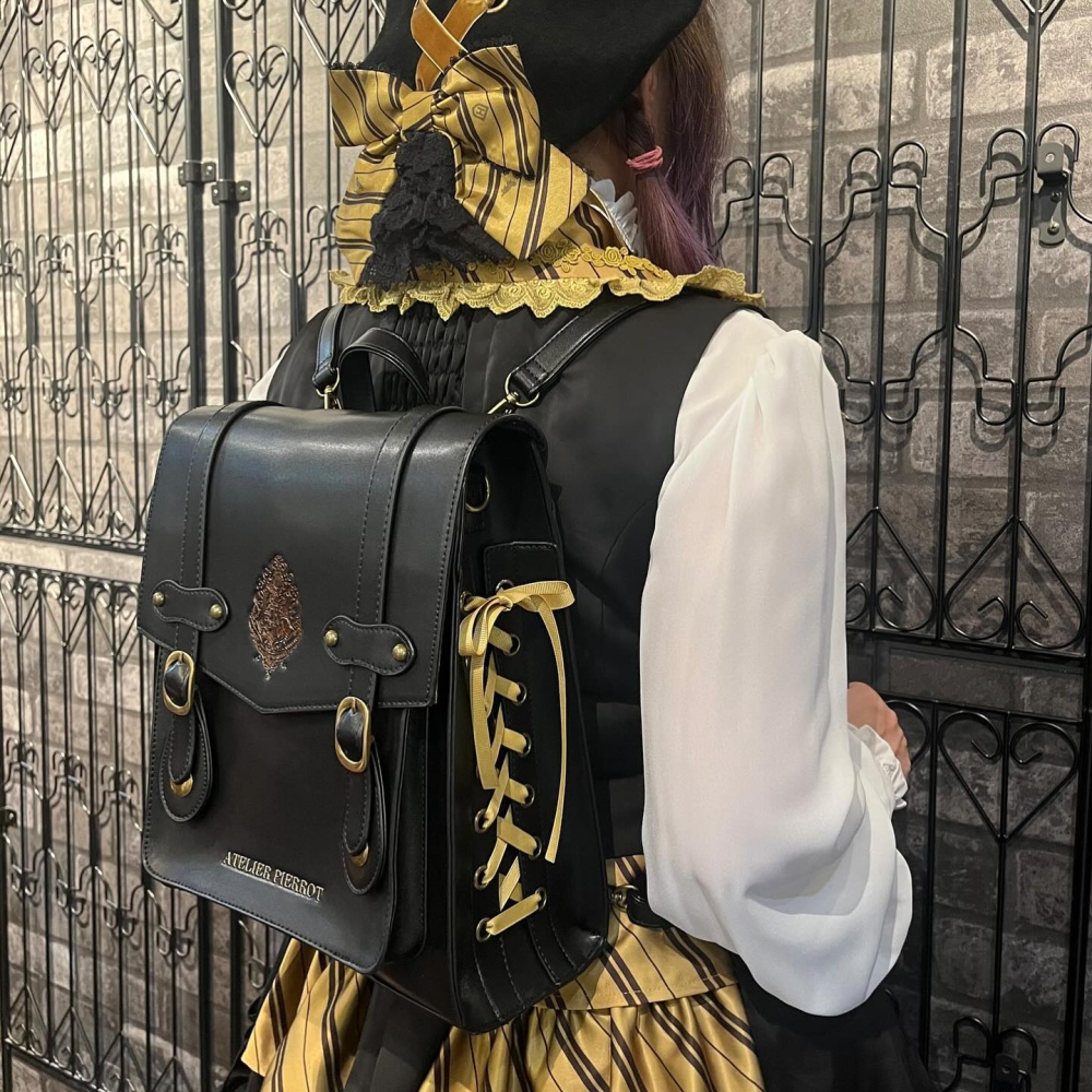 Harry Potter × ATELIER PIERROT 霍格華茲校徽緞帶劍橋後背包｜側背/斜背/劍橋包 哈利波特-細節圖5
