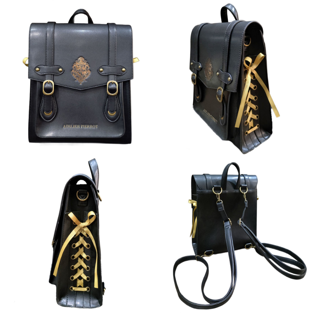 Harry Potter × ATELIER PIERROT 霍格華茲校徽緞帶劍橋後背包｜側背/斜背/劍橋包 哈利波特-規格圖11