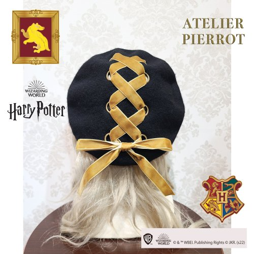 Harry Potter × ATELIER PIERROT 學院絲絨綁帶貝雷帽 蝴蝶結可拆 哈利波特聯名 貝蕾帽-細節圖4