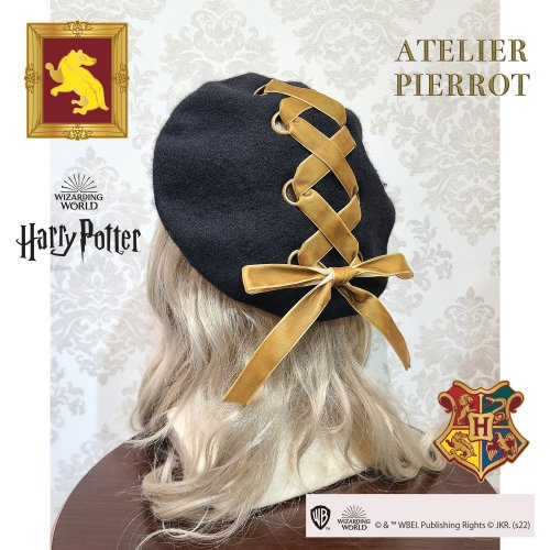 Harry Potter × ATELIER PIERROT 學院絲絨綁帶貝雷帽 蝴蝶結可拆 哈利波特聯名 貝蕾帽-細節圖5