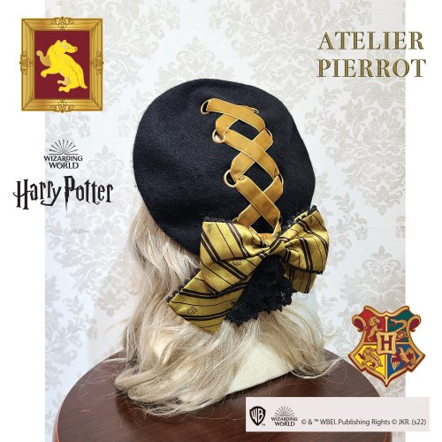 Harry Potter × ATELIER PIERROT 學院絲絨綁帶貝雷帽 蝴蝶結可拆 哈利波特聯名 貝蕾帽-規格圖7