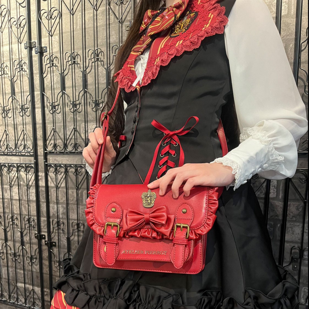 Harry Potter × ATELIER PIERROT 學院徽章荷葉飾邊劍橋包｜肩背/側背/斜背包 哈利波特-細節圖2