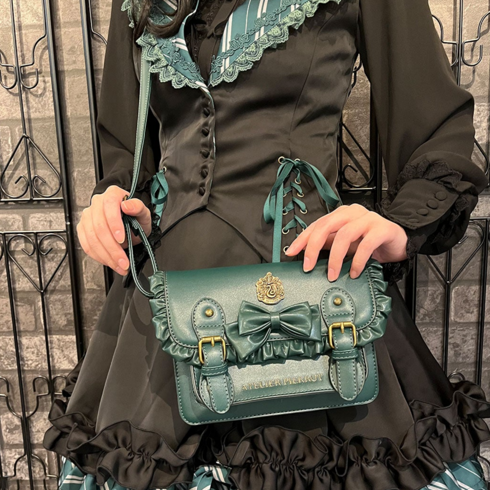 Harry Potter × ATELIER PIERROT 學院徽章荷葉飾邊劍橋包｜肩背/側背/斜背包 哈利波特-細節圖3
