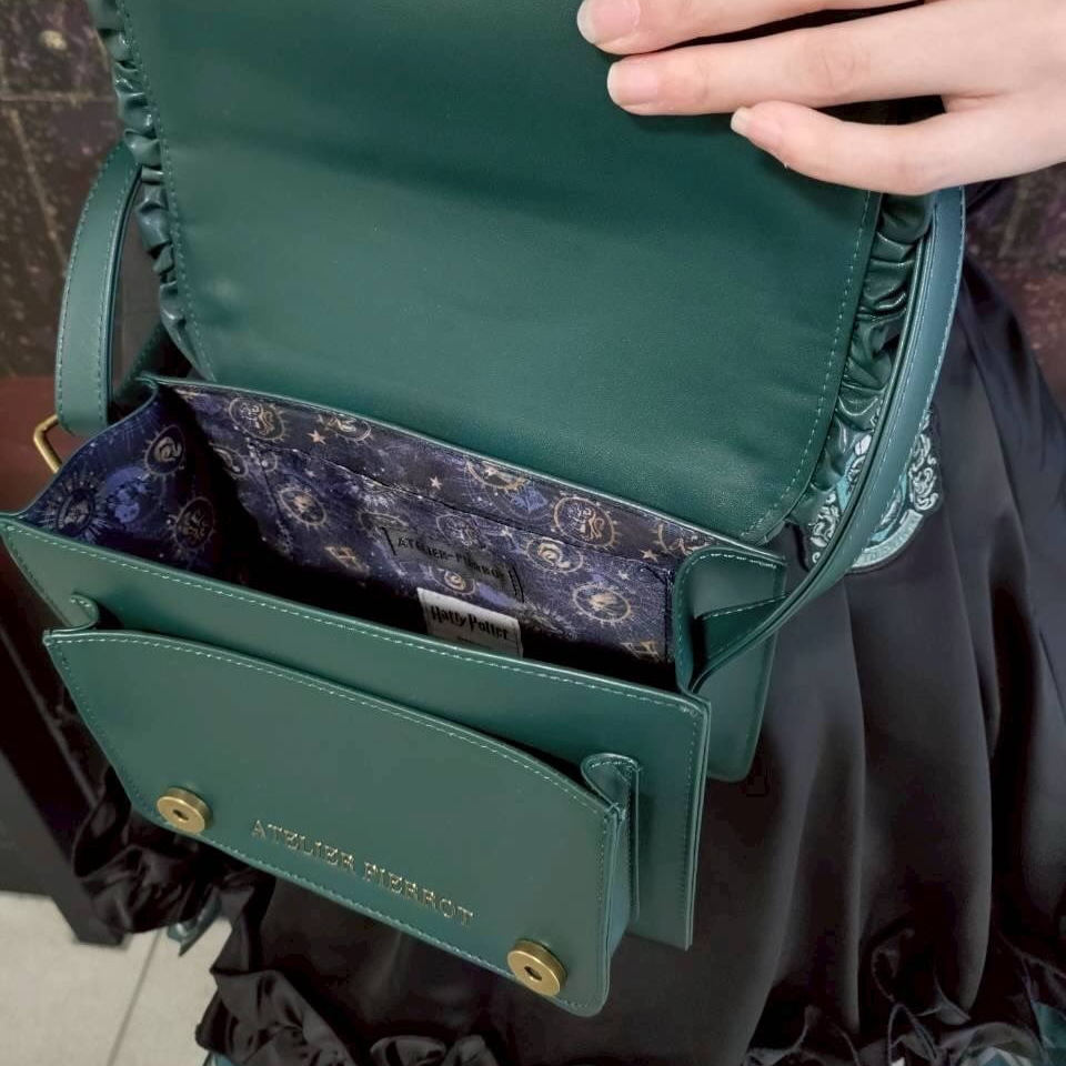 Harry Potter × ATELIER PIERROT 學院徽章荷葉飾邊劍橋包｜肩背/側背/斜背包 哈利波特-細節圖7