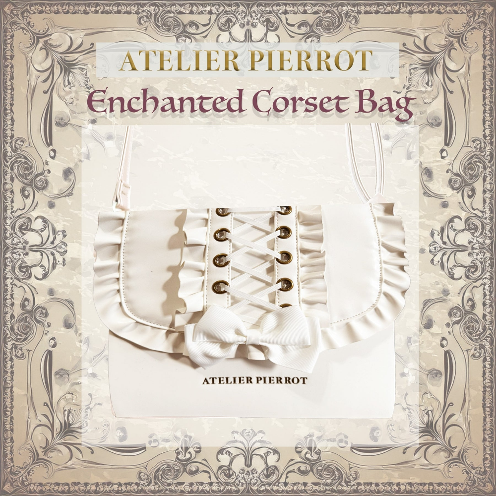 🇯🇵日本 ATELIER PIERROT 古典魅惑緞帶荷葉飾邊側肩背包｜肩背/側背/斜背包 宮廷風 古典蘿莉塔-規格圖11
