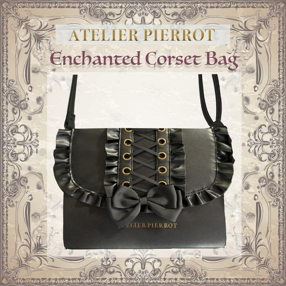 🇯🇵日本 ATELIER PIERROT 古典魅惑緞帶荷葉飾邊側肩背包｜肩背/側背/斜背包 宮廷風 古典蘿莉塔-規格圖11