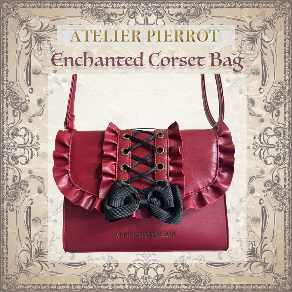 🇯🇵日本 ATELIER PIERROT 古典魅惑緞帶荷葉飾邊側肩背包｜肩背/側背/斜背包 宮廷風 古典蘿莉塔-規格圖11