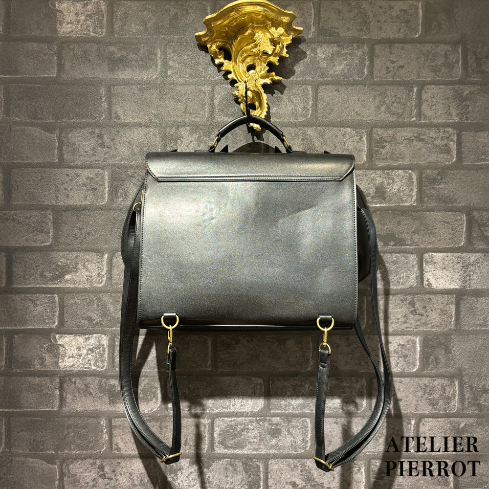 🇯🇵日本 ATELIER PIERROT 夜之墓蝙蝠翼造型側肩背包｜肩背/側背/斜背包 宮廷風 哥德蘿莉塔 蝙蝠包-細節圖2