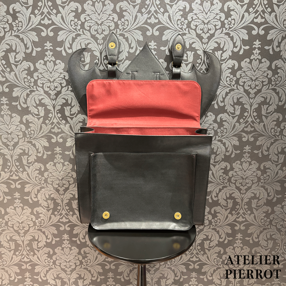 🇯🇵日本 ATELIER PIERROT 夜之墓蝙蝠翼造型側肩背包｜肩背/側背/斜背包 宮廷風 哥德蘿莉塔 蝙蝠包-細節圖5