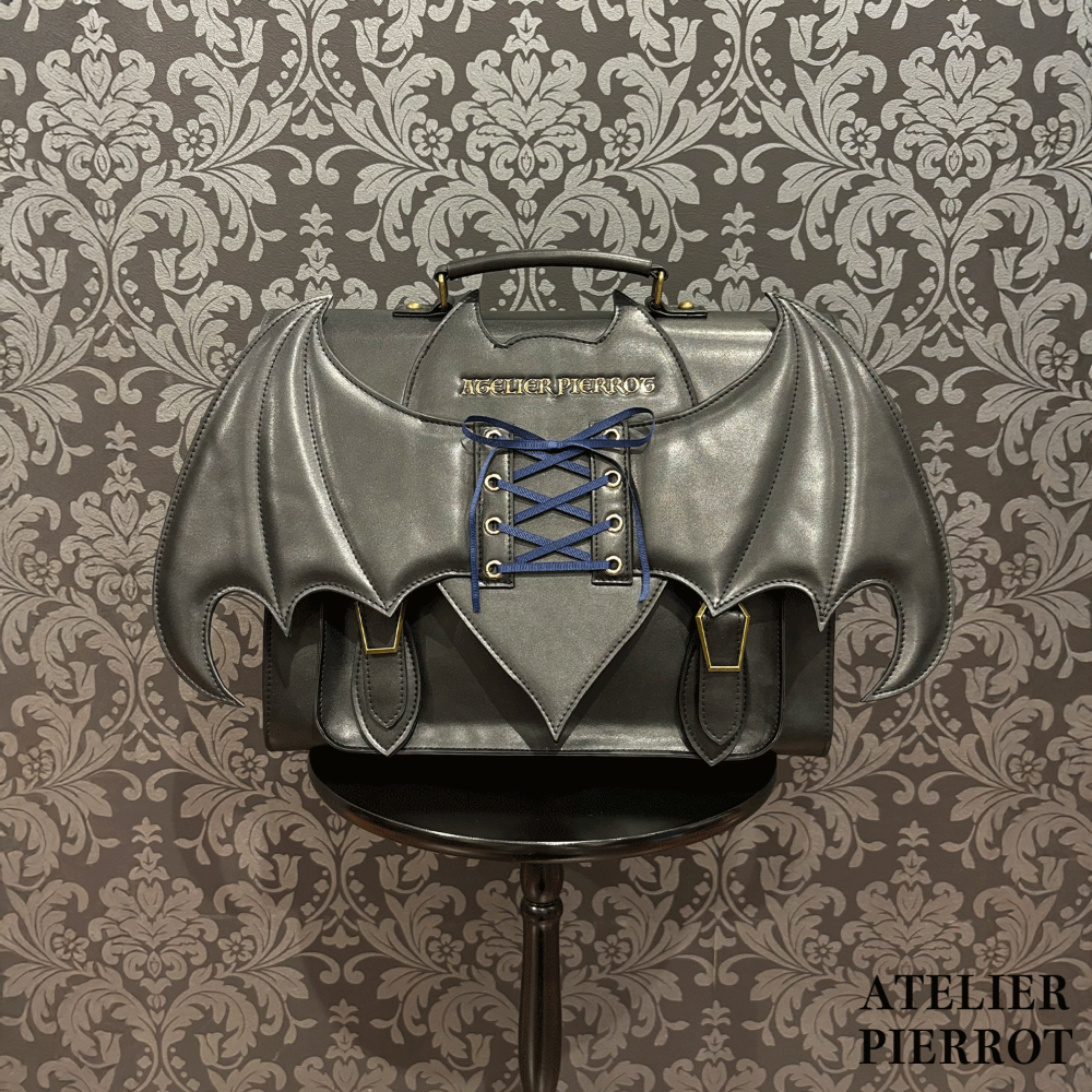 🇯🇵日本 ATELIER PIERROT 夜之墓蝙蝠翼造型側肩背包｜肩背/側背/斜背包 宮廷風 哥德蘿莉塔 蝙蝠包-細節圖8