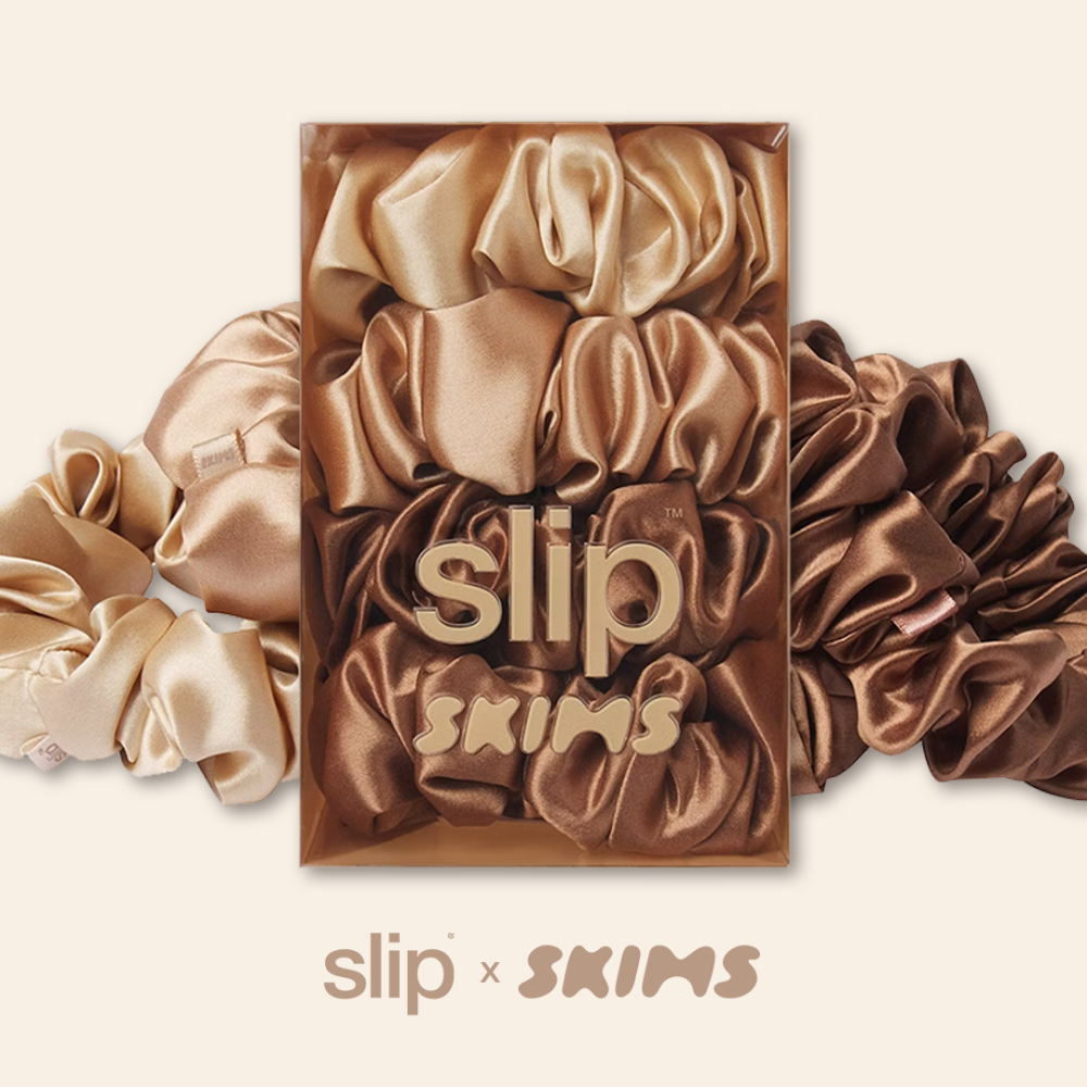 🇦🇺澳洲 slip X SKIMS 聯名 真絲髮圈 3D輪廓真絲睡眠眼罩 絲綢貴婦大腸髮圈 午休安睡 旅遊 金卡戴珊-細節圖2