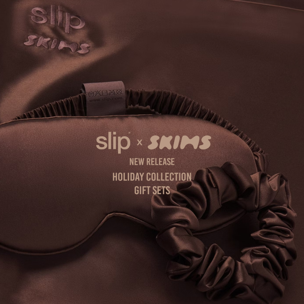 🇦🇺澳洲 slip X SKIMS 聯名 真絲髮圈 3D輪廓真絲睡眠眼罩 絲綢貴婦大腸髮圈 午休安睡 旅遊 金卡戴珊-細節圖3