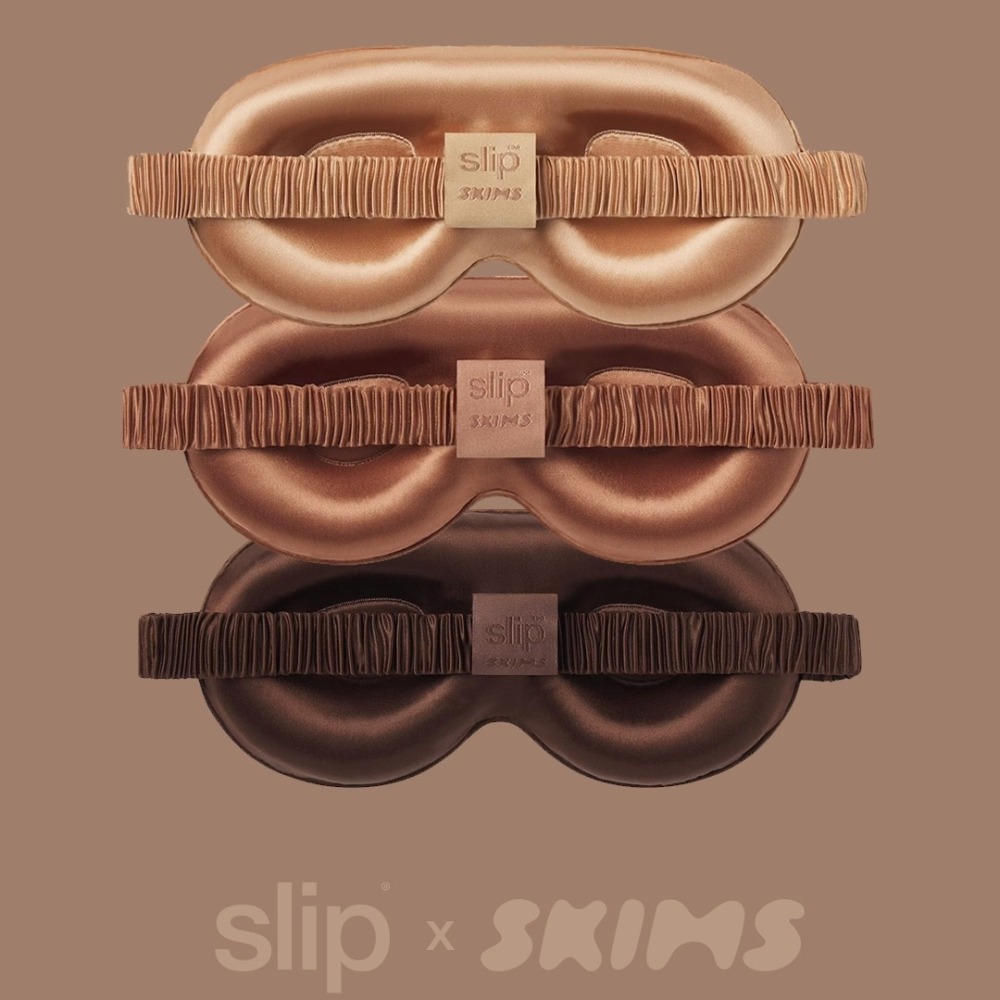 🇦🇺澳洲 slip X SKIMS 聯名 真絲髮圈 3D輪廓真絲睡眠眼罩 絲綢貴婦大腸髮圈 午休安睡 旅遊 金卡戴珊-細節圖5