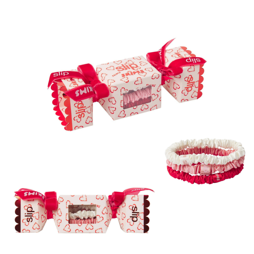 真絲髮圈 細款 3入 Cherry