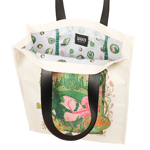 Wicked 🇯🇵日本 USJ大阪環球影城 魔法壞女巫棉質手提袋｜托特包/單肩包 艾法芭 格琳達-細節圖3