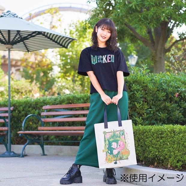 Wicked 🇯🇵日本 USJ大阪環球影城 魔法壞女巫棉質手提袋｜托特包/單肩包 艾法芭 格琳達-細節圖4