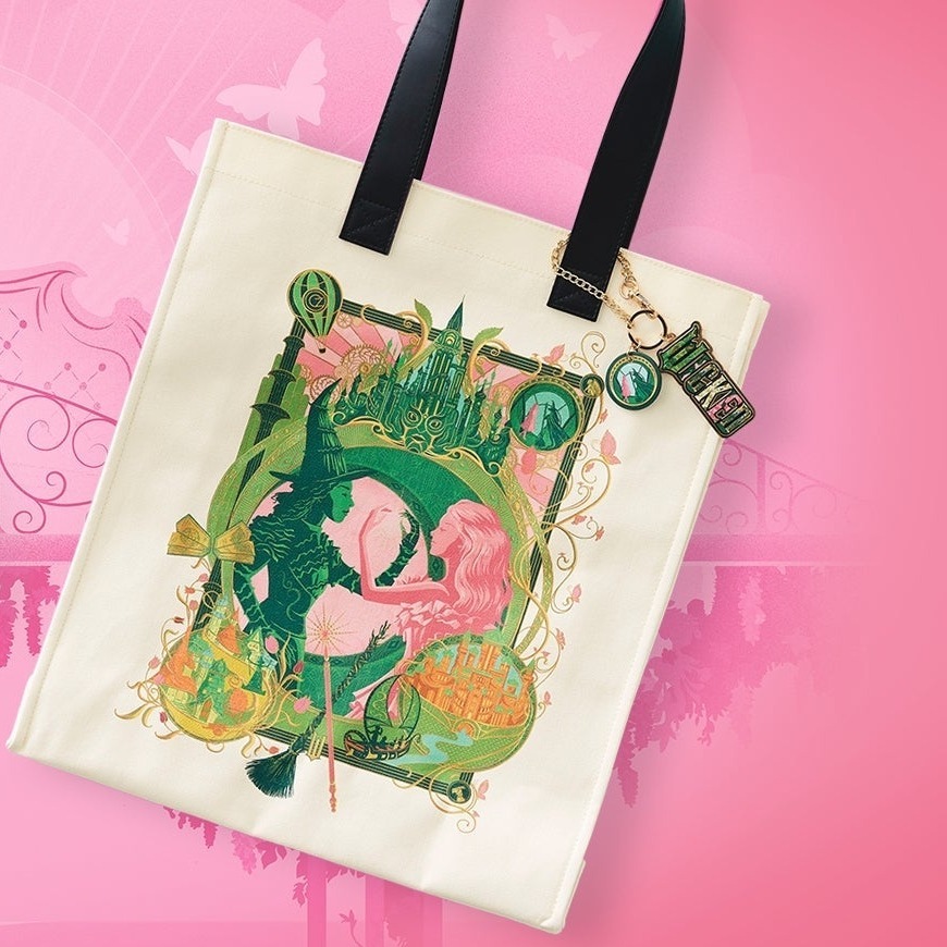 Wicked 🇯🇵日本 USJ大阪環球影城 魔法壞女巫棉質手提袋｜托特包/單肩包 艾法芭 格琳達-規格圖4