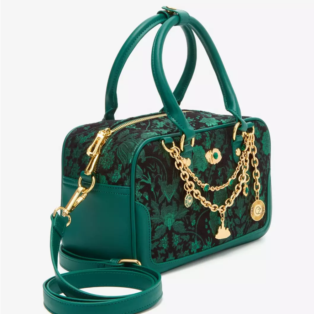 Wicked 🇺🇸美國 魔法壞女巫 奧茲國綠色花卉圖樣肩背包｜手提/側背/斜背包 Elphaba Glinda-細節圖2