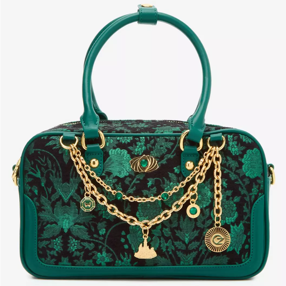 Wicked 🇺🇸美國 魔法壞女巫 奧茲國綠色花卉圖樣肩背包｜手提/側背/斜背包 Elphaba Glinda-細節圖3