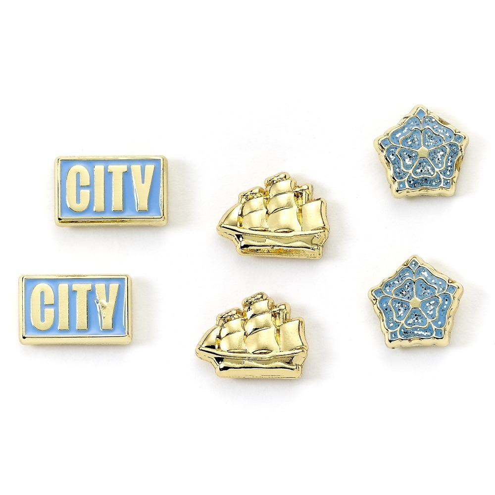 🇬🇧英國 曼徹斯特城足球俱樂部 針式耳環套組｜Manchester City 曼城 英超 足球-細節圖3