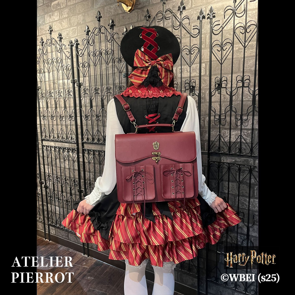 Harry Potter × ATELIER PIERROT 學院徽章雙前袋劍橋包｜手提/側背/後背包 書包 哈利波特-細節圖2