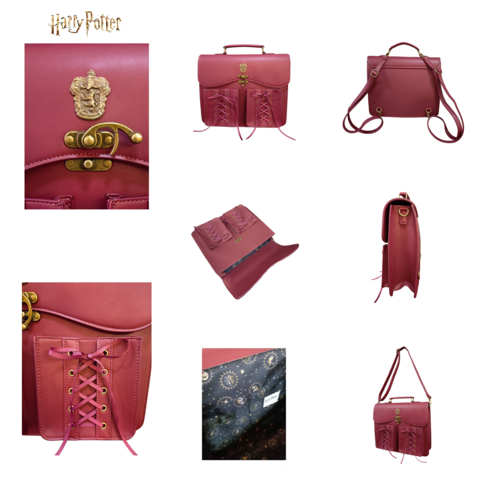 Harry Potter × ATELIER PIERROT 學院徽章雙前袋劍橋包｜手提/側背/後背包 書包 哈利波特-規格圖8