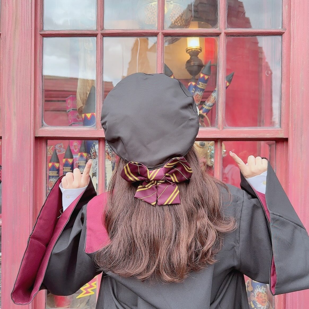 🇯🇵日本 USJ大阪環球影城 學院徽章蝴蝶結貝雷帽 哈利波特 Harry Potter 貝蕾帽-細節圖4